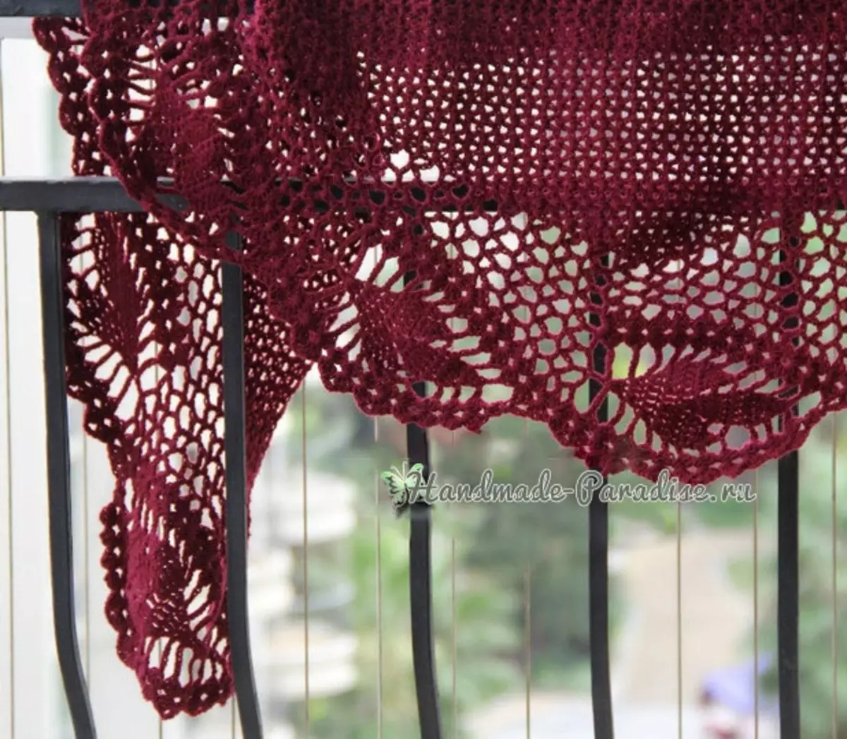 Openwork Shawl Crochet. Pamaagi