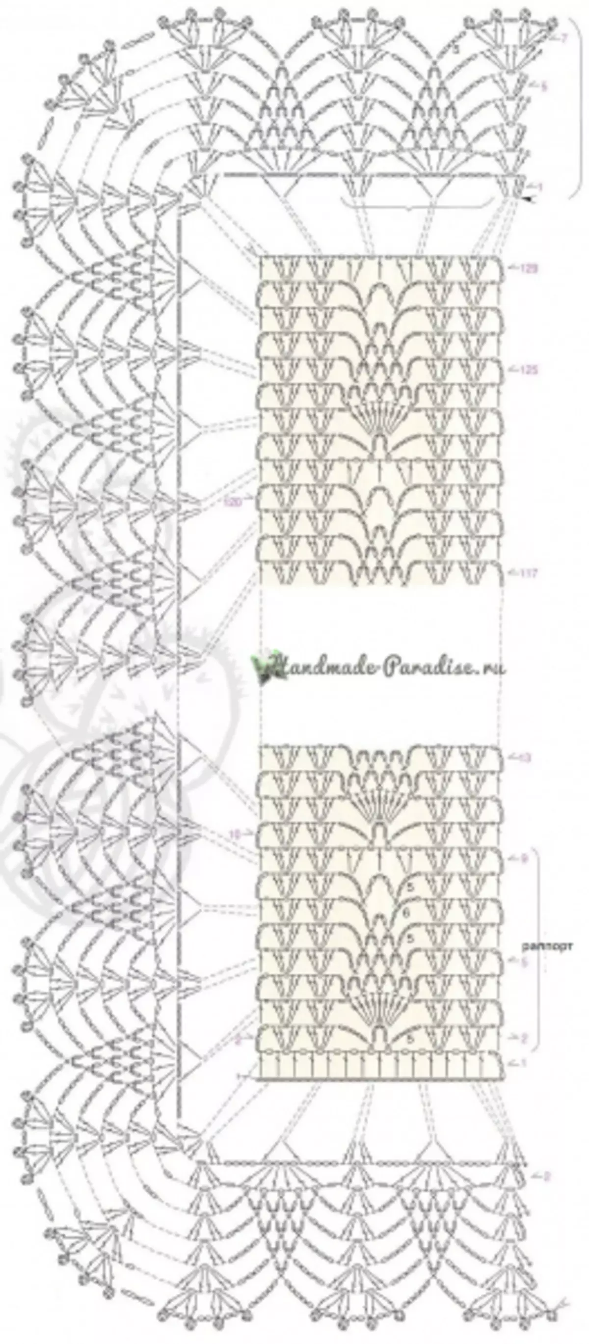 Crochet avec motif d'ananas de cerclage