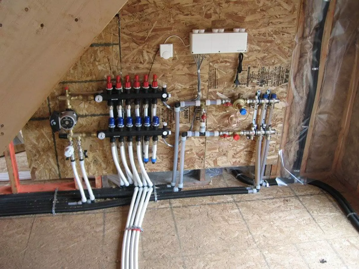 Kombineeritud küttesüsteem: radiaatorid ja soe põrand, skeem
