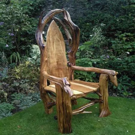 Garden furniture from wood, branches, hemp and coriation (25 photos)