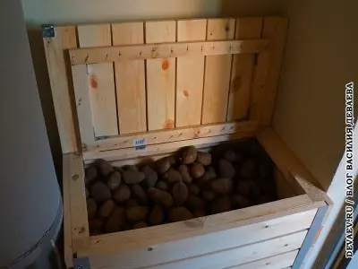 Caseta de depozitare a cartofilor de casă făcută