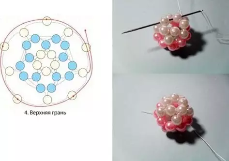 Hogyan oszthatjuk meg a gyöngy labdát: Scheme és lépésenkénti utasítások videóval