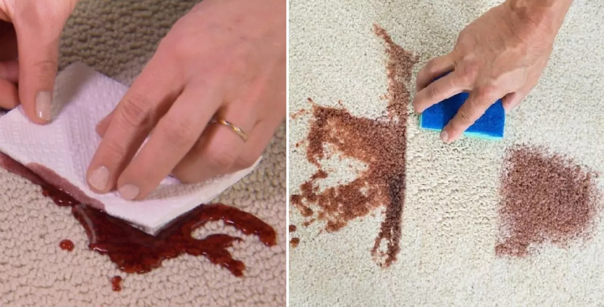 כיצד להסיר כתמים מקפה עם שטיח