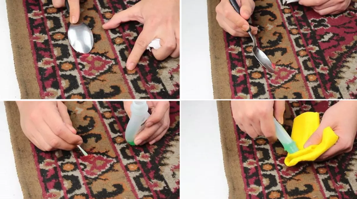 Hur man tar bort nagellack med mattan