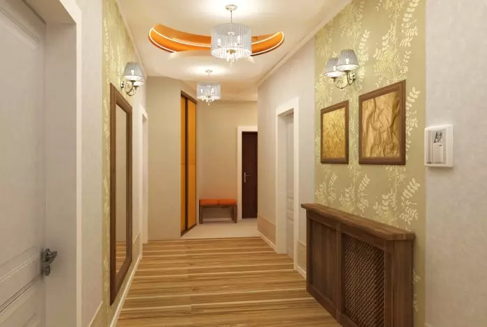 Përdorimi i Wallpapers Liquid në korridor dhe korridor