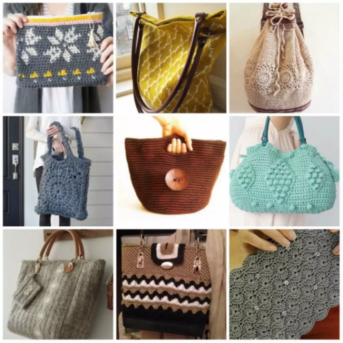 Bolsas de verano con las manos Crochet: esquemas con descripción y foto