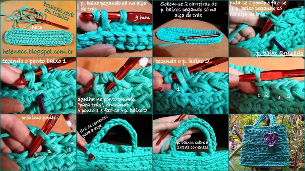 Bolsas de verano con las manos Crochet: esquemas con descripción y foto