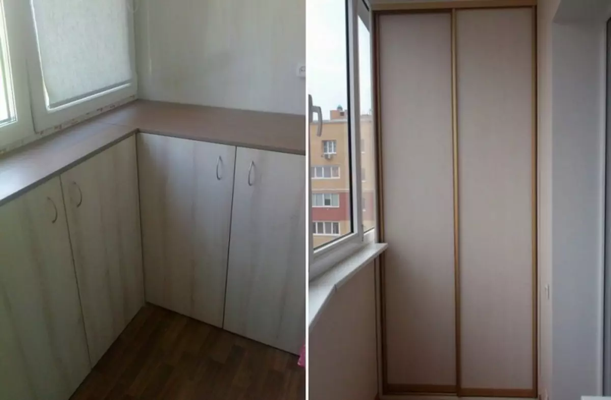 Вградени балконски шкафове: ергономия и функционален