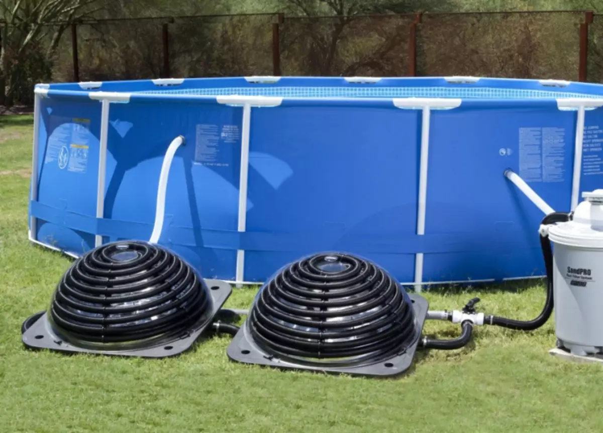 Chauffé la piscine avec ses propres mains