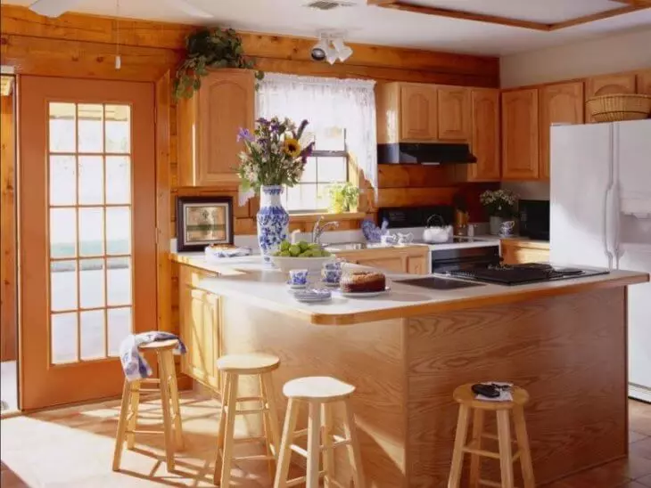 Özel bir evde mutfak içi: Ülkede bir iç mekanı kendi ellerinizle nasıl yayınlanır?