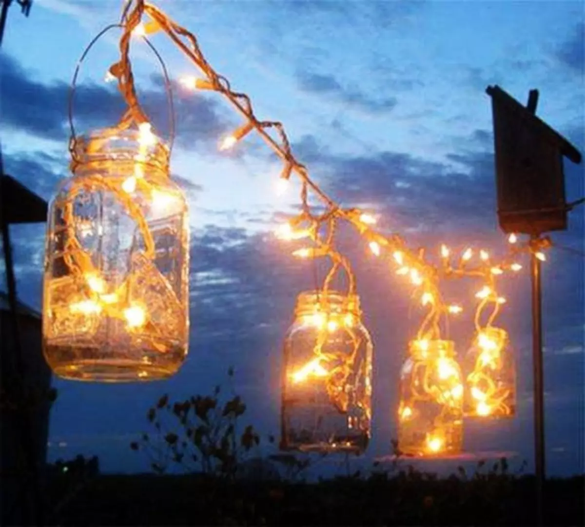 Rúa Cobertura do país Faino vostede mesmo: 10 ideas elementais para lámpadas de xardín (48 fotos)