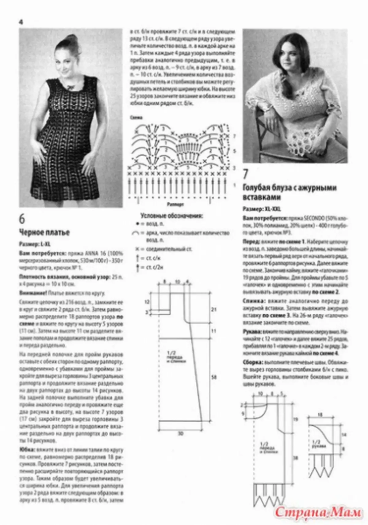 Zomer tunieken haak voor het strand voor zwangere vrouwen met diagrammen en foto's