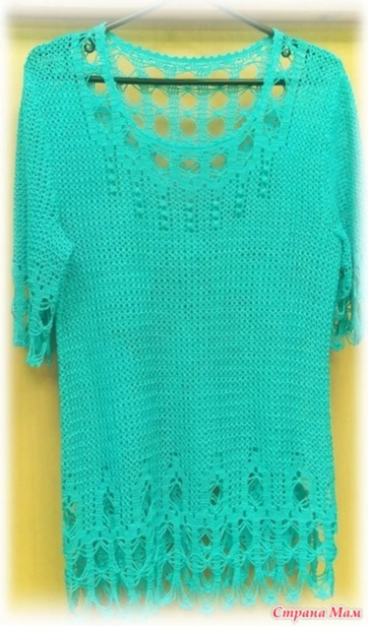 Summer Tunics Crochet kwa ajili ya pwani kwa wanawake wajawazito na michoro na picha