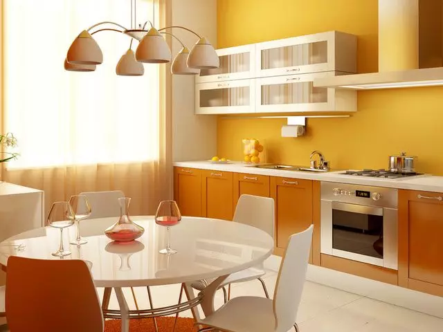 Hình nền màu vàng trong bếp