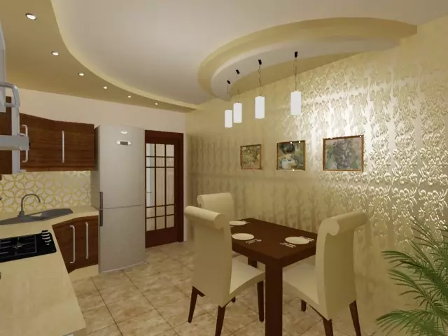 Deseño de cociña-sala de estar nunha casa privada