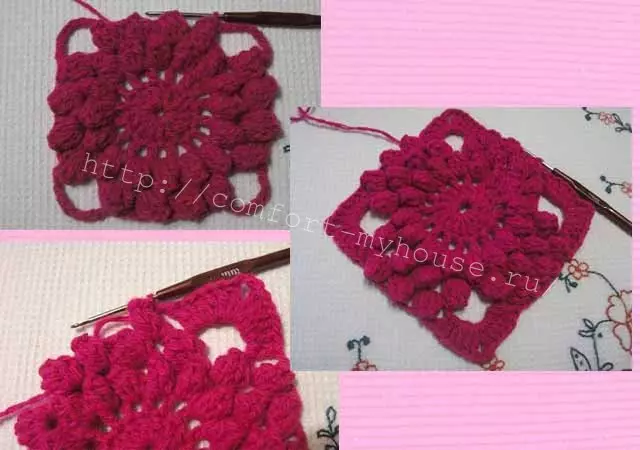 I-Crochet Cushion ngephethini yePopecorn
