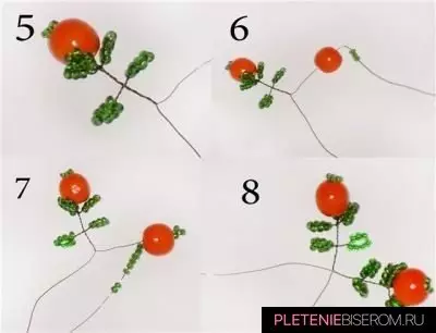 Orange Tree of Beads: esquema de tejer con sus propias manos con una foto