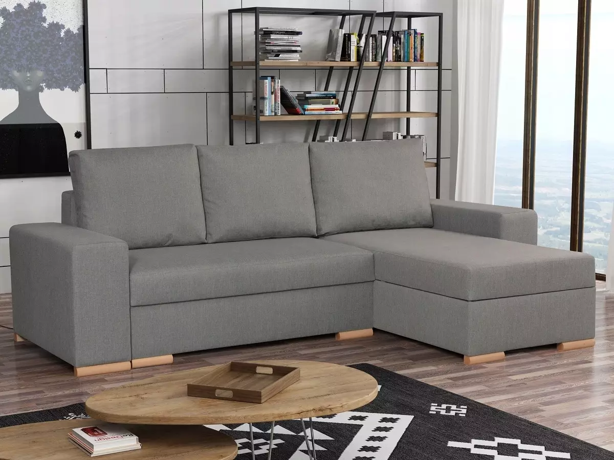 Ungayikhetha kanjani i-angular sofa ukuze ulale nsuku zonke