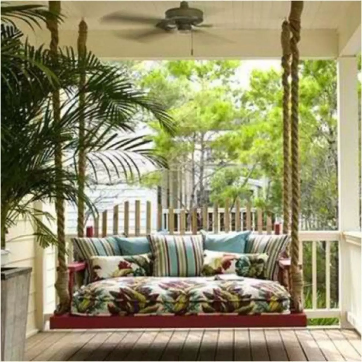 Las ideas de la decoración de la veranda y terrazas del país y que se pueden equipar (31 fotos)