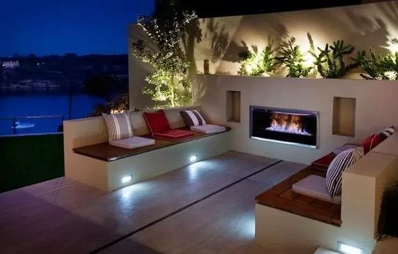 Terrace լուսավորություն. Լավագույն գաղափարներ եւ լուսանկարներ