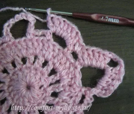 Knitting ເບາະ crochet