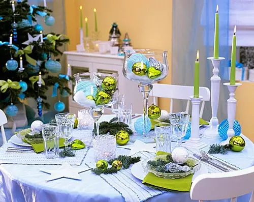 Table setting for new year