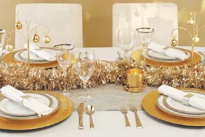 Table setting for new year