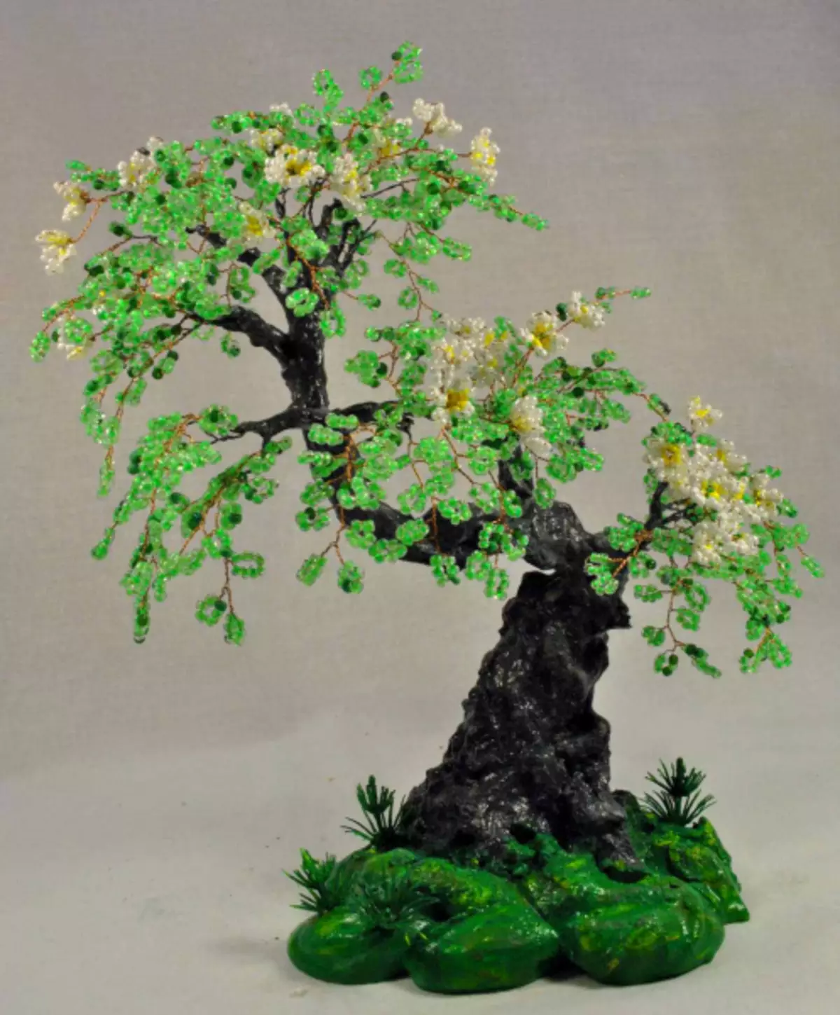 Beaded bonsai: korak za korakom navodila s fotografijami po korakih in video