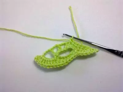 Daun crochet dengan skim: kelas induk dengan perihalan dan video