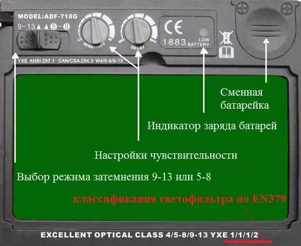 Маска хамелеон за заваряване: класификация на леки филтри и селекция на маски