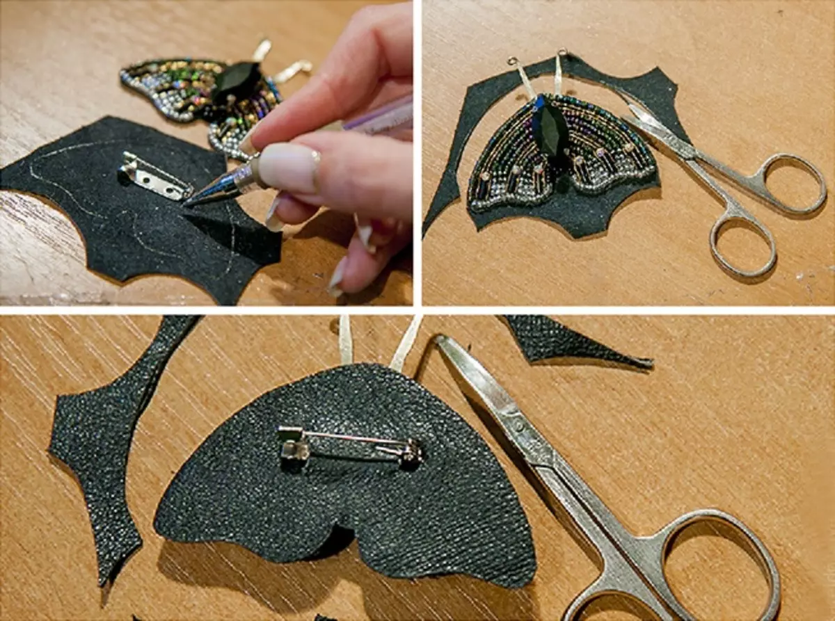 Brooches brodert av perler: Master klasse med bilder og video leksjoner