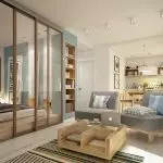 Como criar um design moderno de um apartamento de 2 quartos?