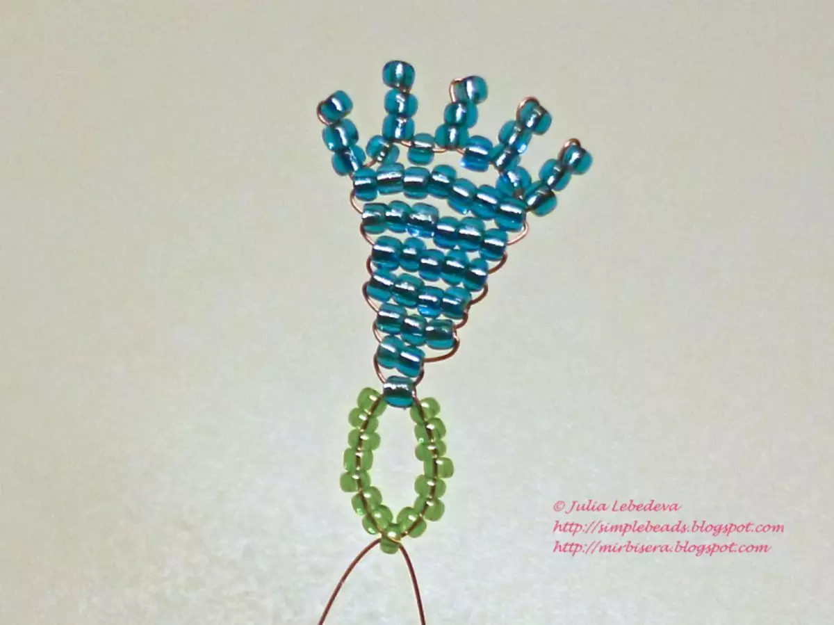 Beaded cornflowers: master class with schemes and video