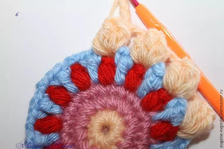 Clase mestra en Mandala Crochet: Réximes con descrición e vídeo