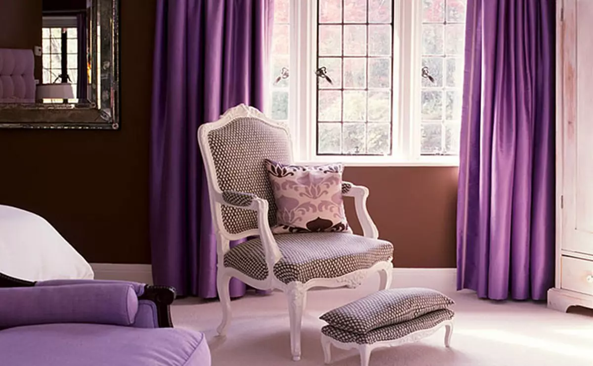 Фіолетові штори в інтер'єрі - магія кольору і смаку