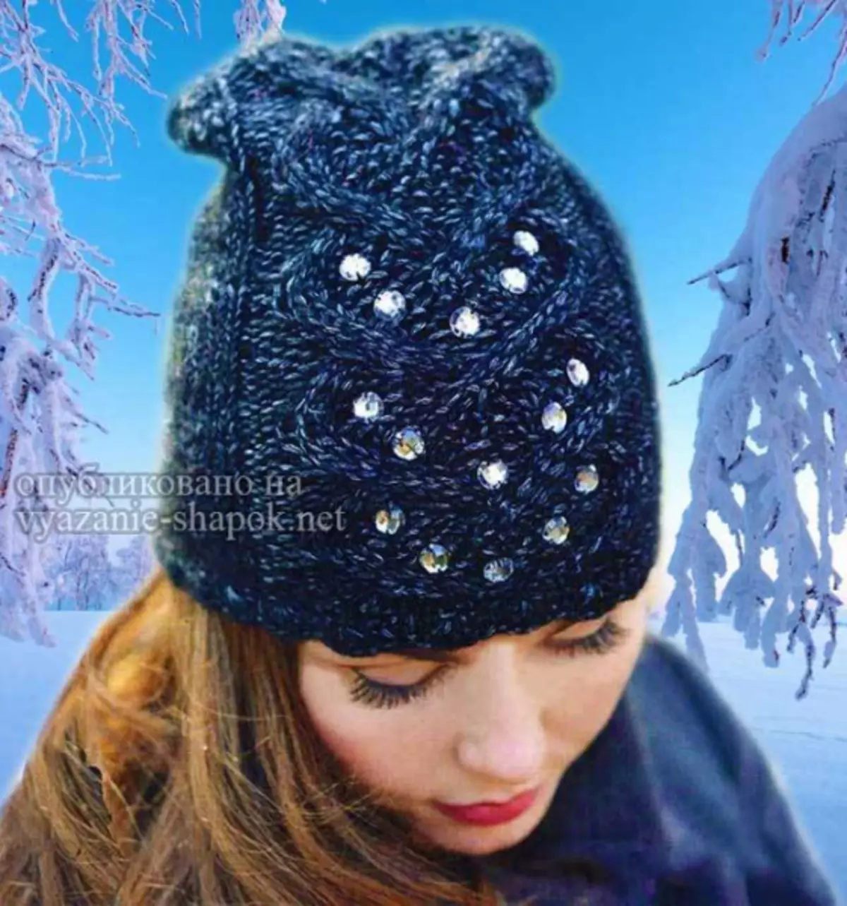 Vinter strikket hatter for jenter: strikkeordninger med video