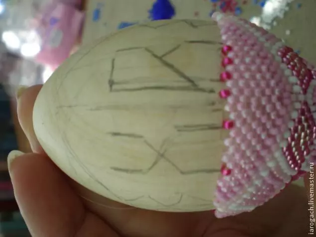 Mk su treccia perline uova di Pasqua in tecnica di tessitura manuale