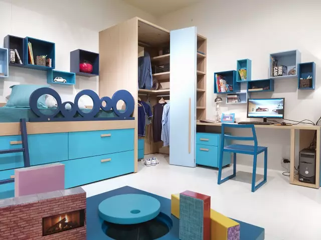 Otroška soba za dečke za fante v morskem slogu: velikosti 10 in 12 kvadratnih metrov. M.
