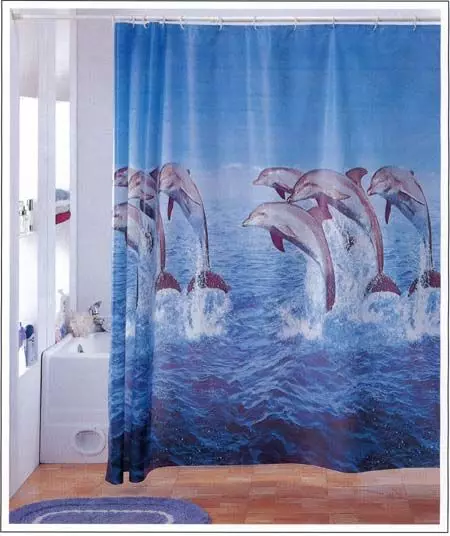 Elige cortinas de baño de vinilo.