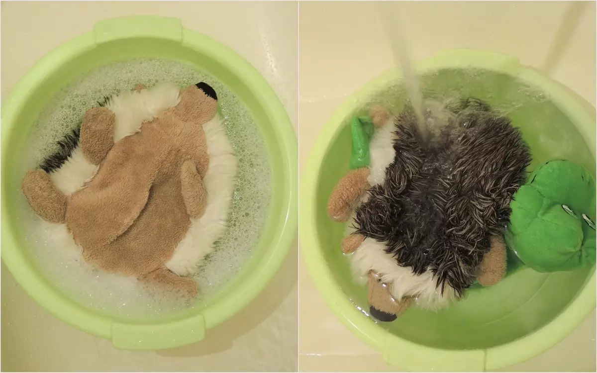 [Saf olacak] Yumuşak oyuncakları bir çamaşır makinesinde ve manuel olarak yıkanır?