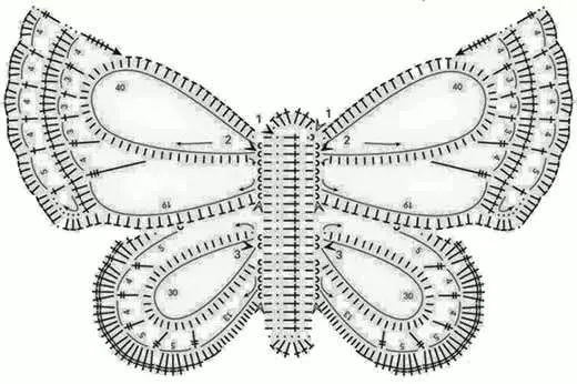 Crochê Butterfly Knitting Schemes