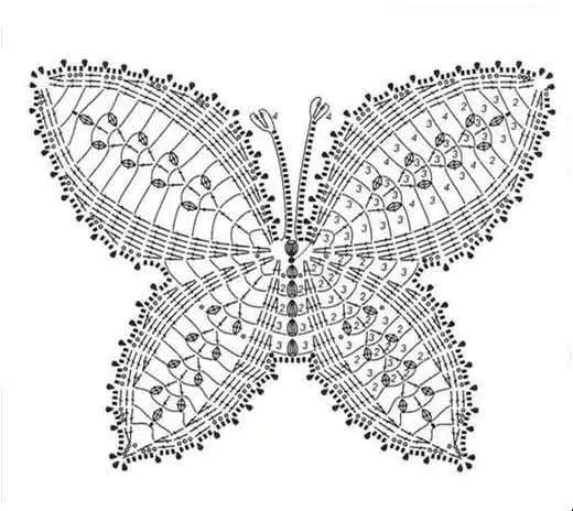 Crochet butterfly broitting zvirongwa