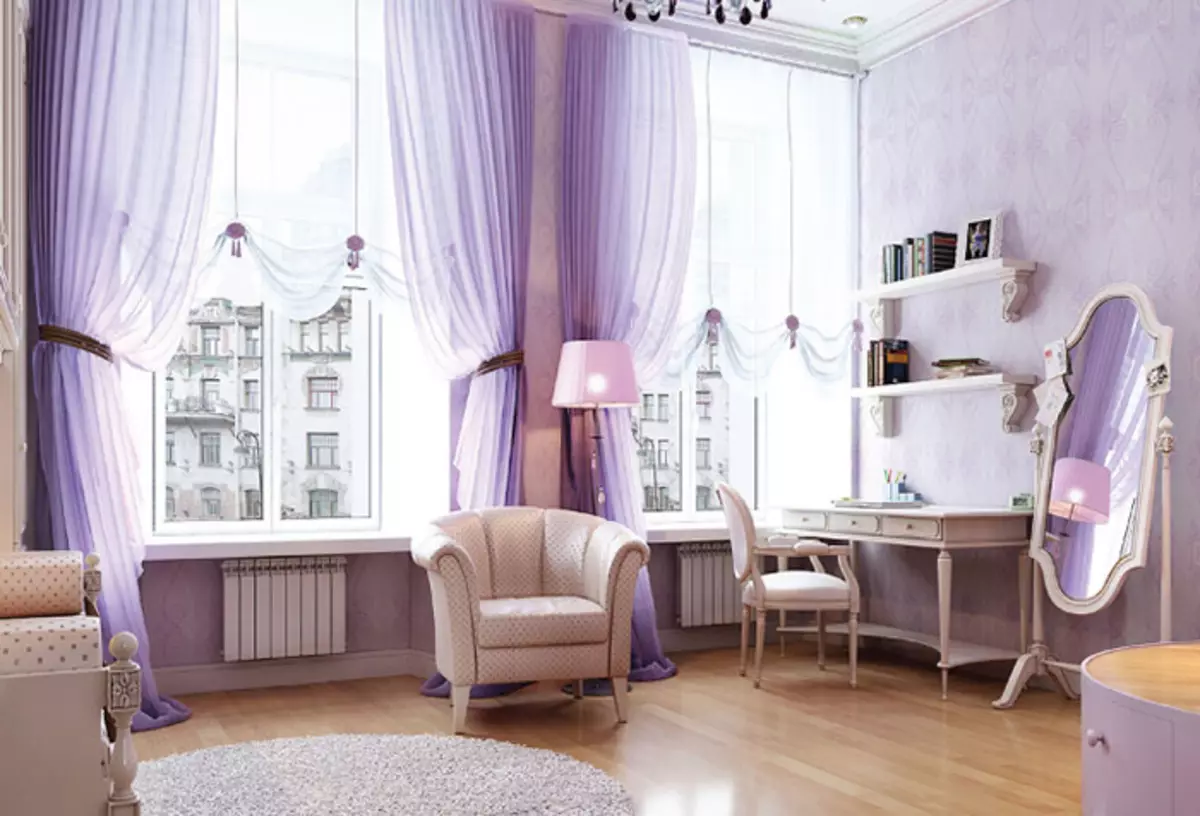 淡紫色窗簾：柔情和風格恩典的結合
