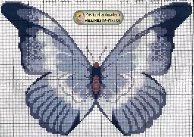 الفراشات - مخططات التطريز