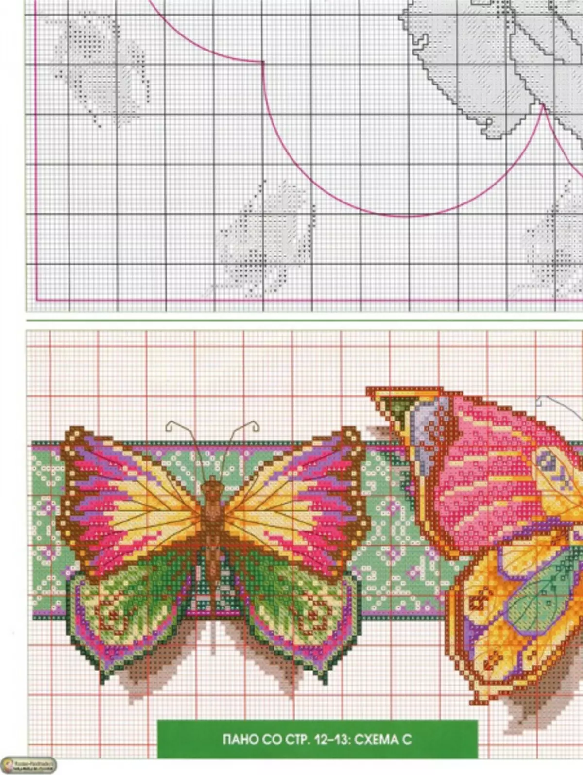 Пеперуди - схеми за кръстосана бродерия