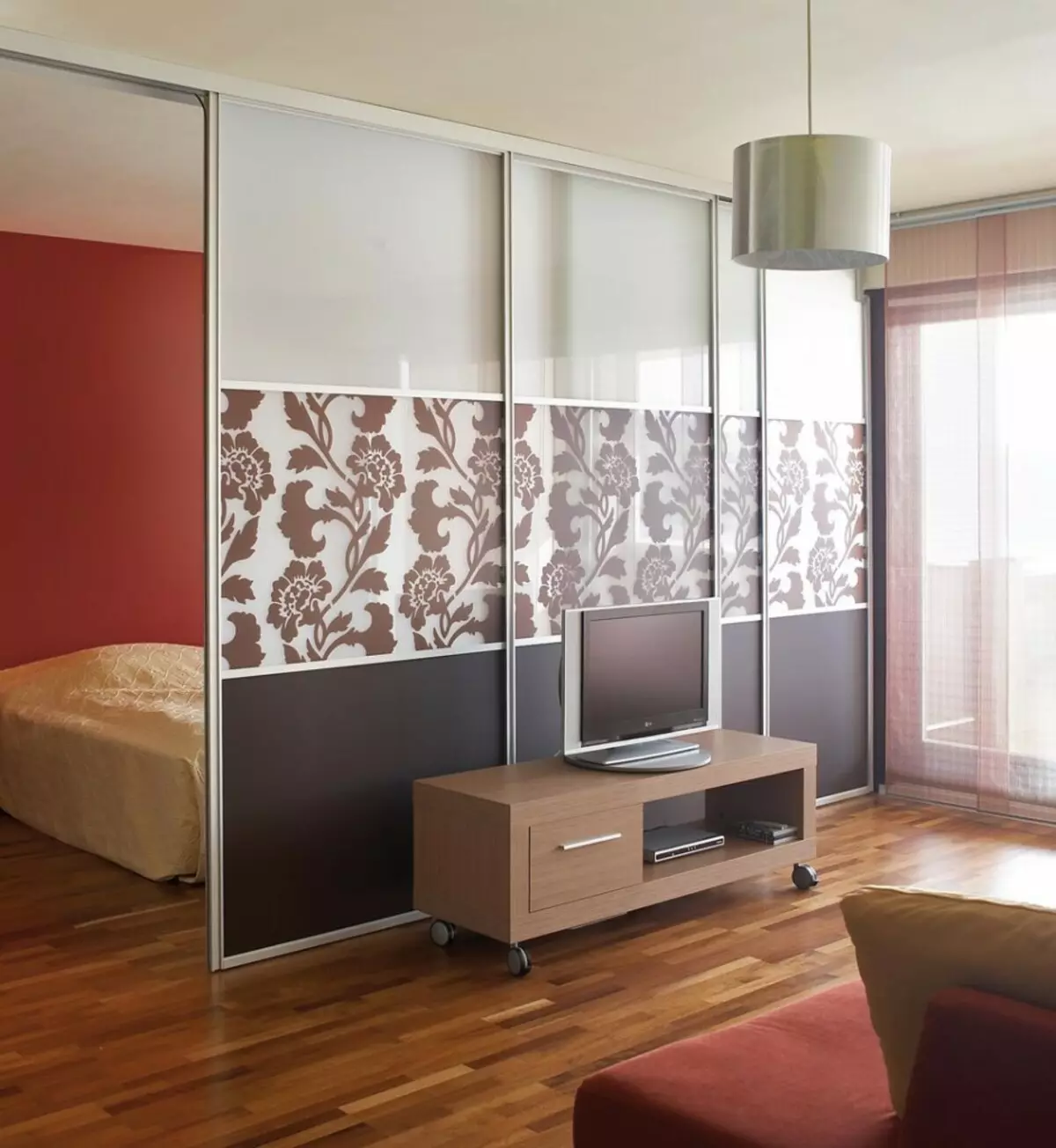 Design Wohnzimmer kombiniert mit Schlafzimmer