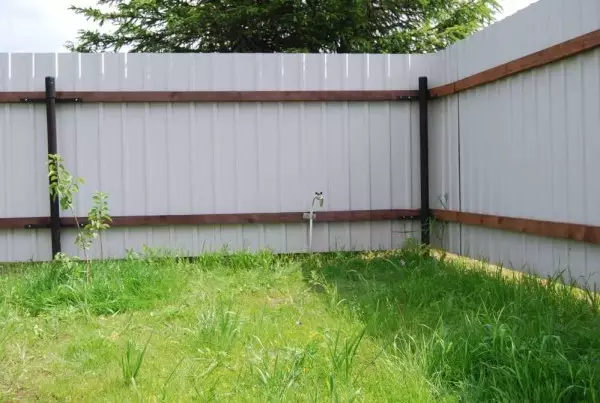 Fence from the professional sheet do it yourself: step-by-step photo report