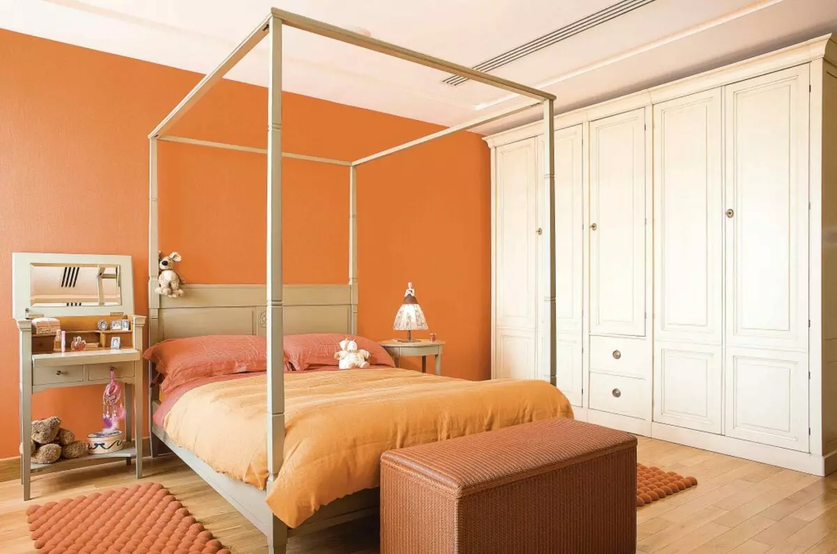 Oranžová farba v interiéri