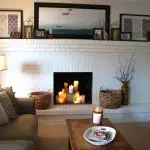 Fireplace in the living room and kitchen: modern performance options