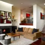 Fireplace in the living room and kitchen: modern performance options